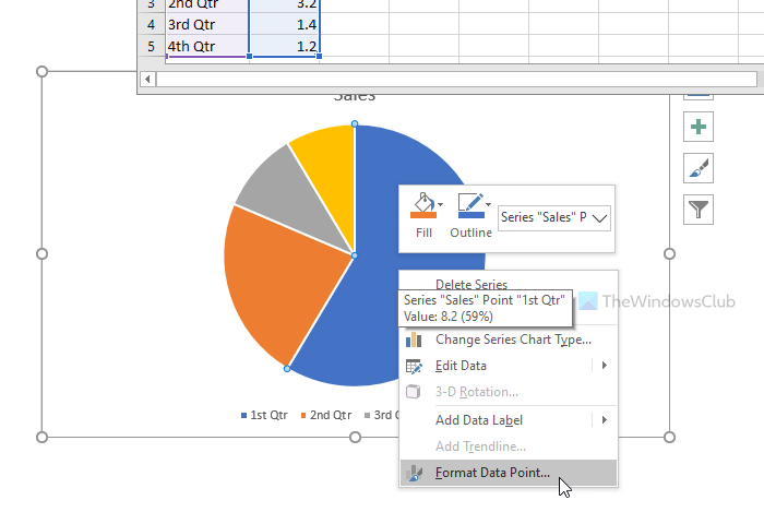 Диаграмма в powerpoint из excel