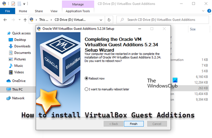 Virtualbox guest additions. Windows 10 installing gif.