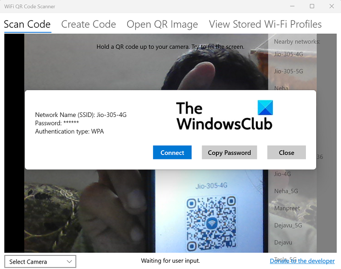 Windows wifi qr