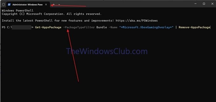 Удаление Xbox Game Bar с помощью Windows Powershell